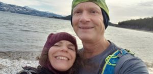 Ilana and Greg selfie at Lake Laberge