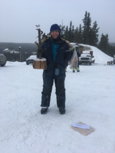 Ilana with trophy and fish at the last Copper Haul League race March 13, 2021