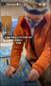 Vet Check - StinkyPup Kennel - Signing Posters - Yukon Quest 100 -2022